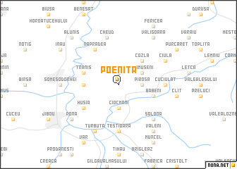 map of Poeniţa