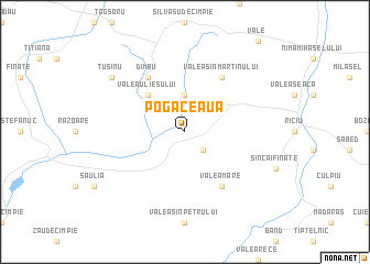 map of Pogăceaua