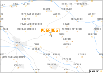 map of Pogăneşti