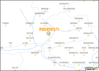 map of Pogăneşti