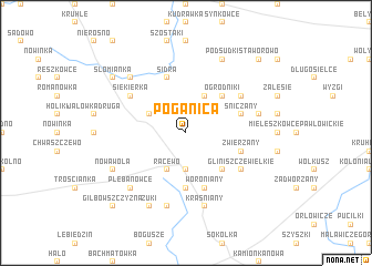 map of Poganica