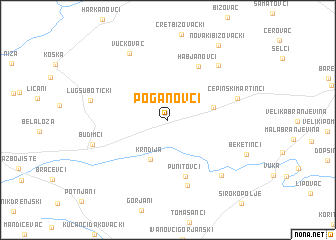 map of Poganovci