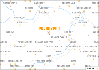 map of Pogányvár