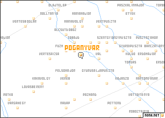 map of Pogányvár