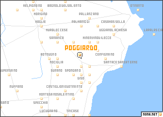 map of Poggiardo