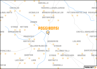 map of Poggibonsi