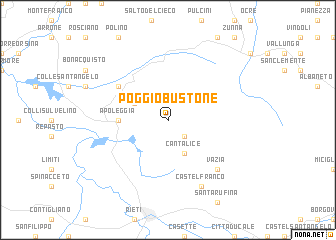 map of Poggio Bustone