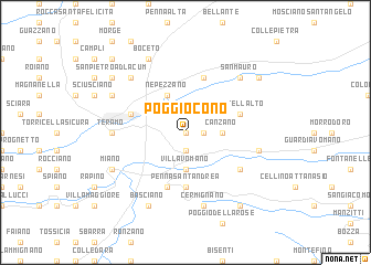 map of Poggio Cono
