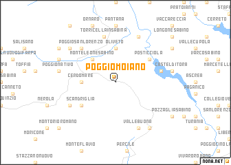 map of Poggio Moiano