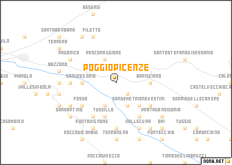 map of Poggio Picenze