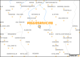 map of Poggio San Vicino