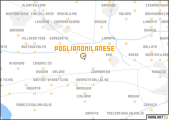 map of Pogliano Milanese