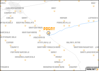 map of Pogny