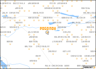 map of Pogonów