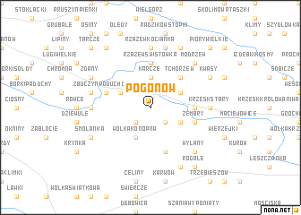 map of Pogonów