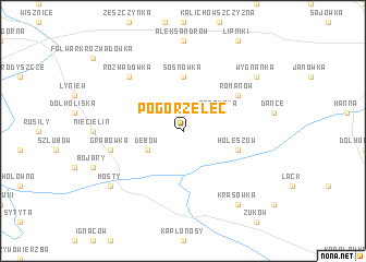 map of Pogorzelec