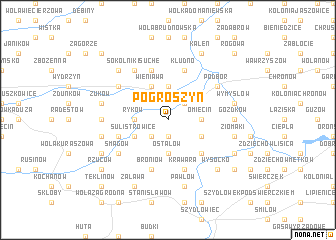 map of Pogroszyn