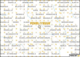 map of Pohaliyadda