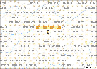 map of Pohonnaruwa