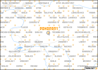 map of Pohořany