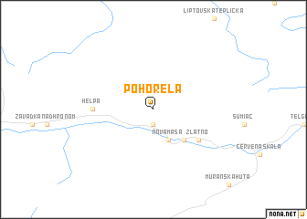 map of Pohorelá