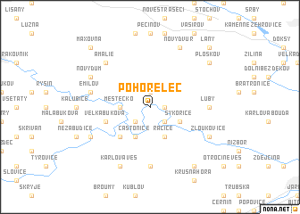 map of Pohořelec