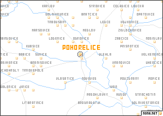 map of Pohořelice