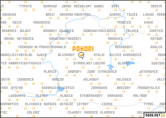 map of Pohoří