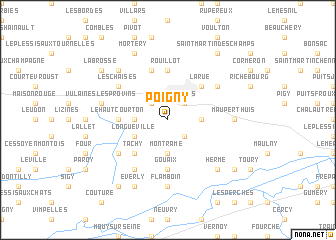 map of Poigny