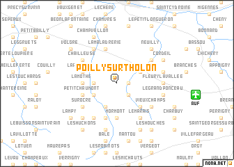 map of Poilly-sur-Tholon