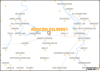 map of Poinçon-lès-Larrey