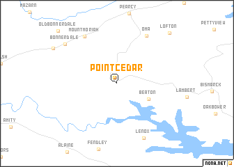 map of Point Cedar