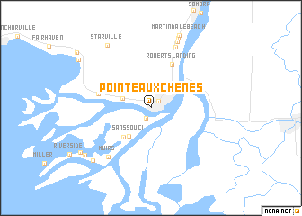 map of Pointe aux Chenes