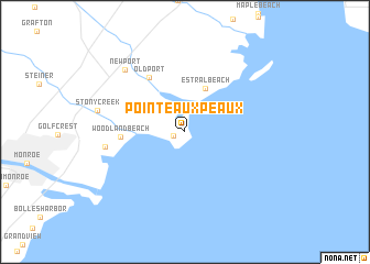 map of Pointe aux Peaux