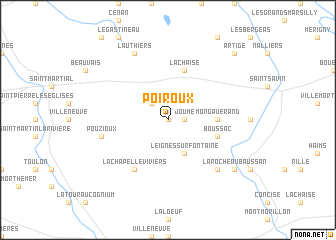 map of Poiroux