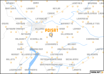 map of Poisat