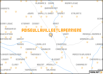 map of Poiseul-la-Ville-et-Laperrière