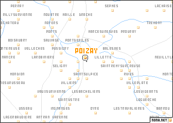 map of Poizay