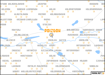 map of Poizdów