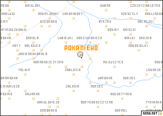 map of Pokaniewo