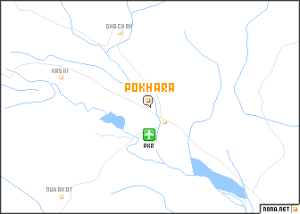 map of Pokhara