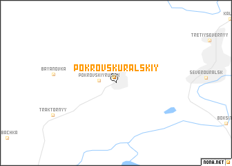 map of Pokrovsk-Ural\