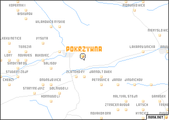 map of Pokrzywna