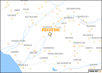 map of Pʼokʼveshi