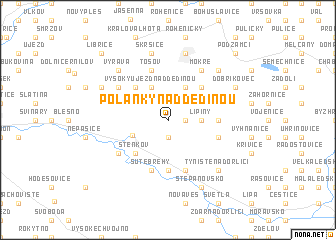 map of Polánky nad Dědinou