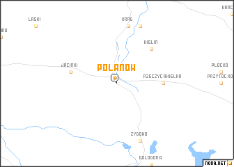 map of Polanów