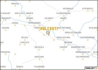 map of Polceşti