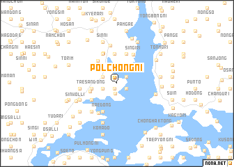 map of Pŏlchŏng-ni