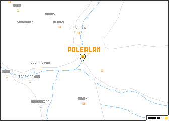 map of Pol-e ‘Alam