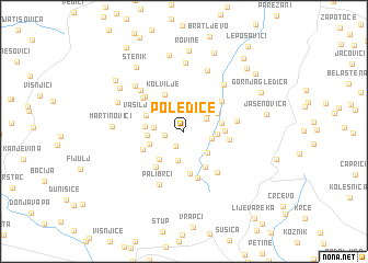 map of Poledice